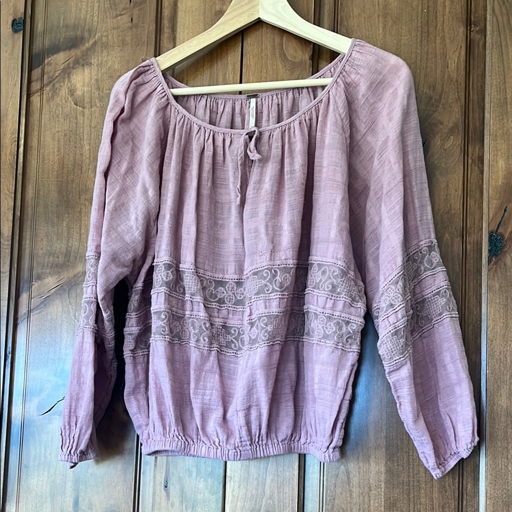 Women's Mauve FREE PEOPLE Boho Top